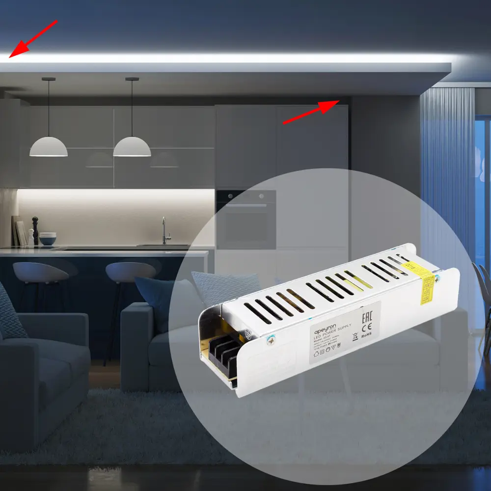 APEYRON Блок питания 60Вт 12В для светодиодного освещения 13576738 STLM-0003441 - Вид №10