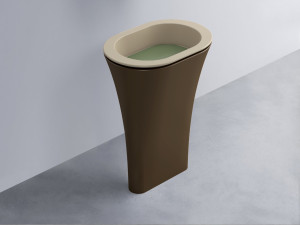 AMLA65-AV+AMPILO-AG+AMCOLO-CA Раковина Amedeo Ovale отдельностоящая cielo Enjoy + Amedeo