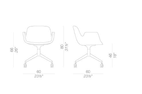 Тканевый поворотный операционный стул Lapalma ARCH-00111848 - Вид №2