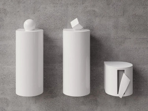 Держатель для туалетной бумаги, туалетная щетка и мусорное ведро