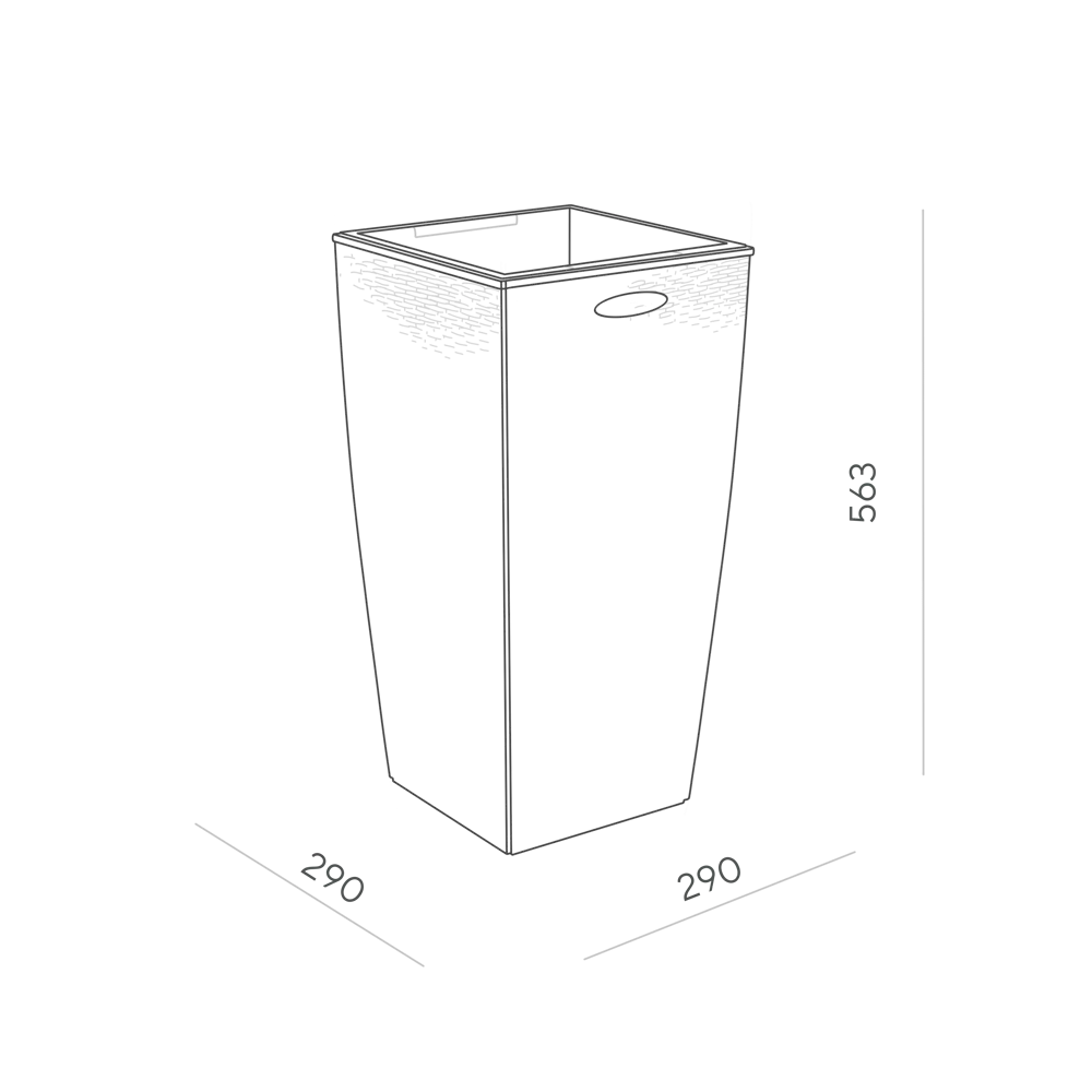 Кашпо для цветов Ola Dom Rattan 14 л белый Santreyd STLM-2179222 - Вид №1