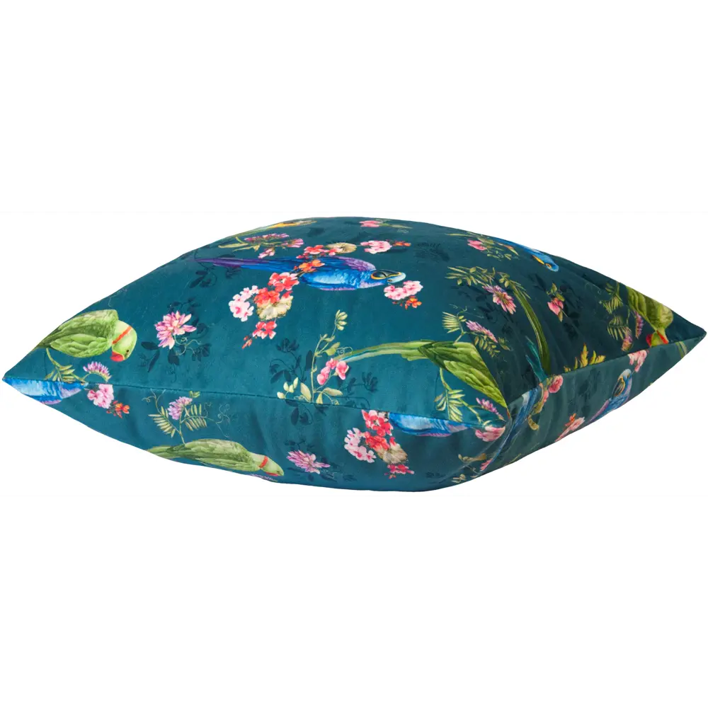 Подушка Seasons Тропики попугай 40x40 см бархат цвет бирюзовый 84177675 STLM-2120051  - Вид №1