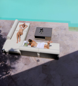 Sunbrella® садовый диван с полуостровом