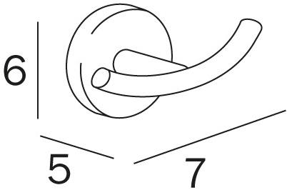 INDA® Крючок для халата из хромированной латуни Forum A3620b - Вид №1