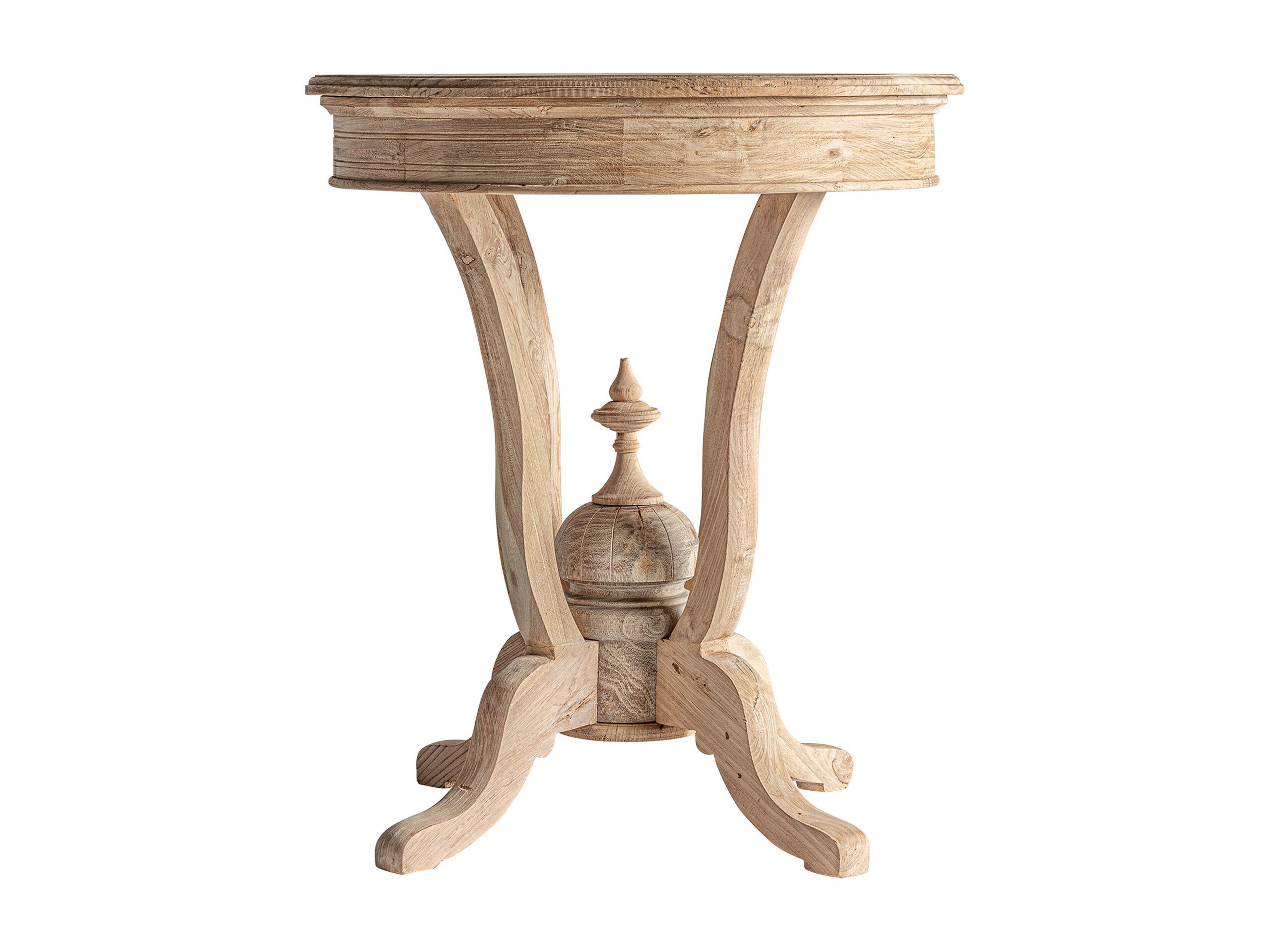 Круглый журнальный столик из манго для гостиной Vical Home VOUXELL ARCH-00020297 - Вид №1