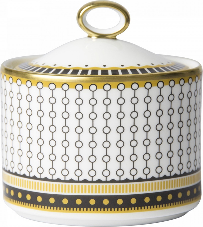 10650453 Royal Crown Derby Сахарница Royal Crown Derby "Вибрации" (Oscillate, Onyx) 170мл Фарфор костяной 