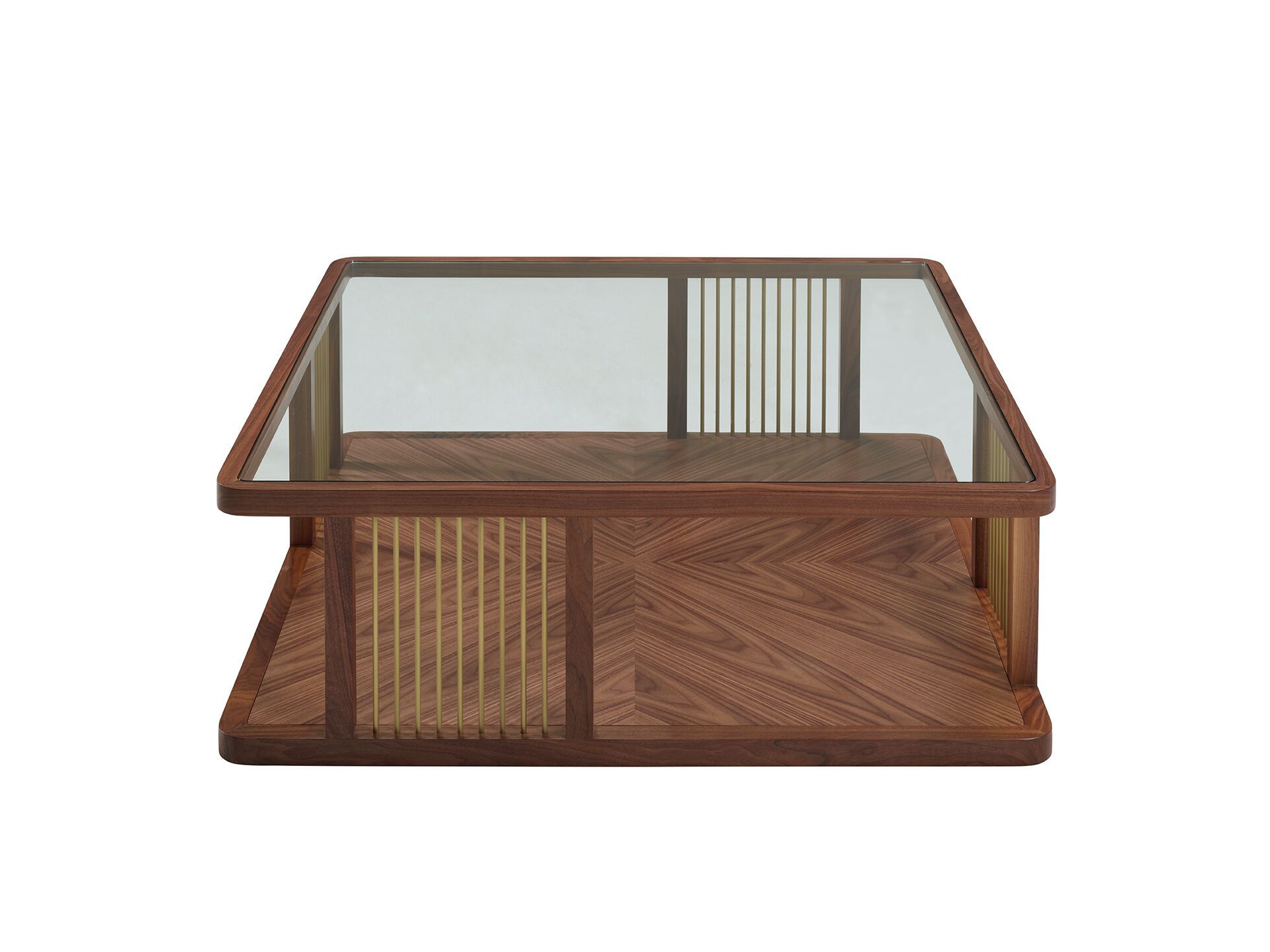 Квадратный журнальный столик из дерева и стекла Casa Magna AUDREY ARCH-00079796 - Вид №1