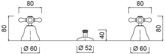 Rubinetteria Giulini Смеситель для биде с 3 отверстиями Lotus - vienna Fa513 - Вид №1