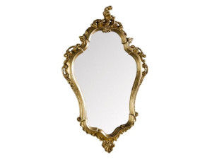 Настенное зеркало с металлической рамкой