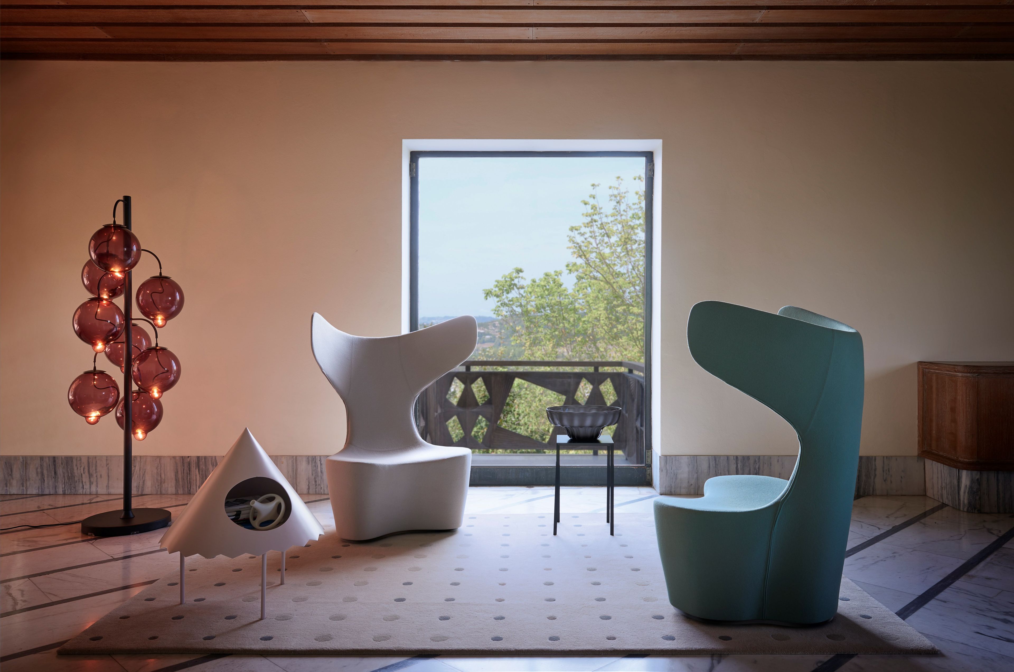 Тканевое кресло с высокой спинкой CAPPELLINI Drum ARCH-00039300 - Вид №9