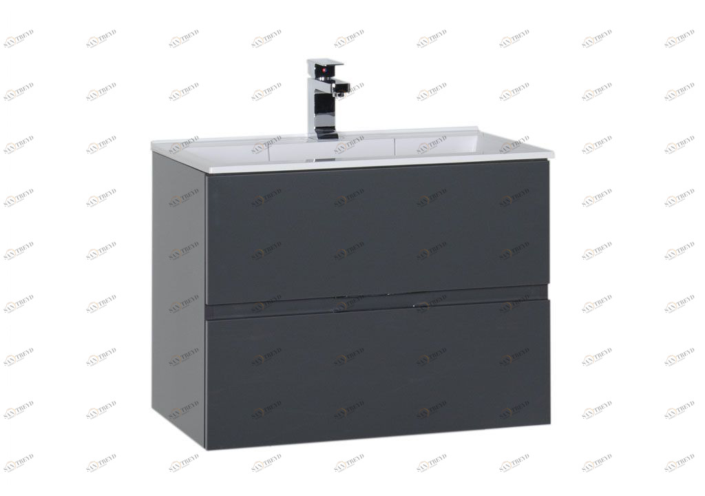 Тумба с раковиной Aquanet Алвита 70 серый антрацит 0018399200182523