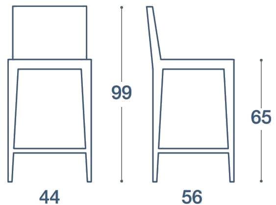 CREO Kitchens Табурет из сетки с подставкой для ног sun-id-1379579 - Вид №2