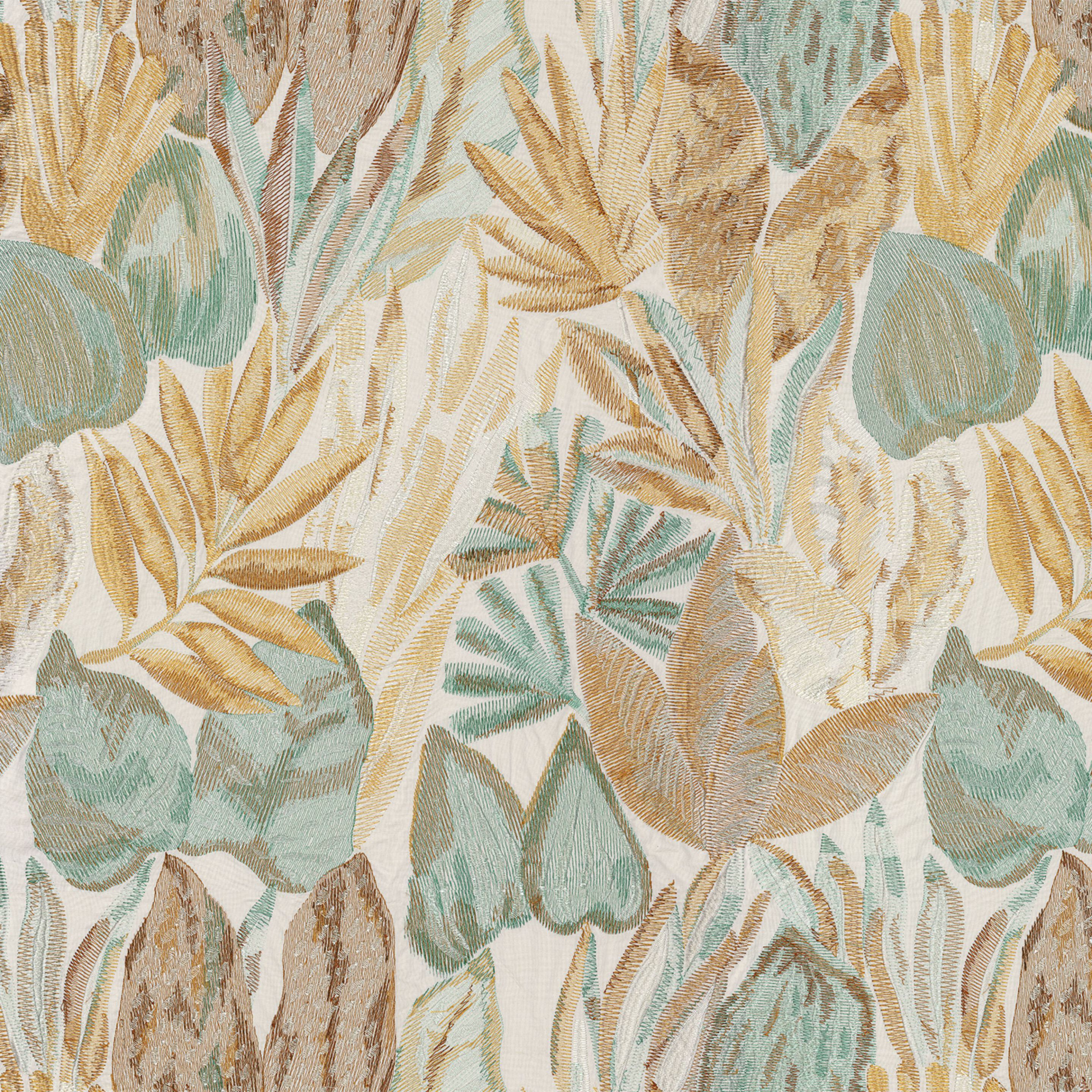 Хлопковая вышитая ткань с цветочным рисунком Casamance Machaya ARCH-00073879 - Вид №4