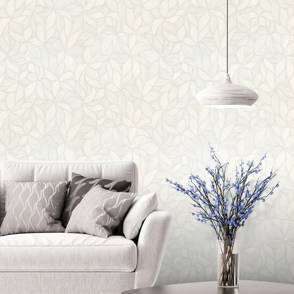 Обои флизелиновые Euro Decor Fractal бело-серые 1.06 м 7144-00 STLM-2039062 - Вид №2