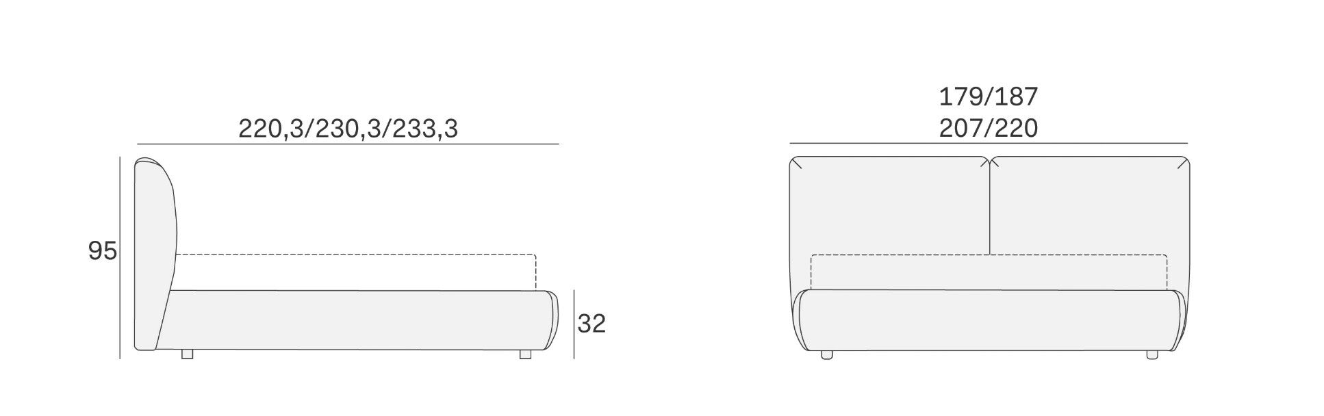 Двуспальная кровать с мягким изголовьем Novamobili MIDNIGHT ARCH-00139151 - Вид №6