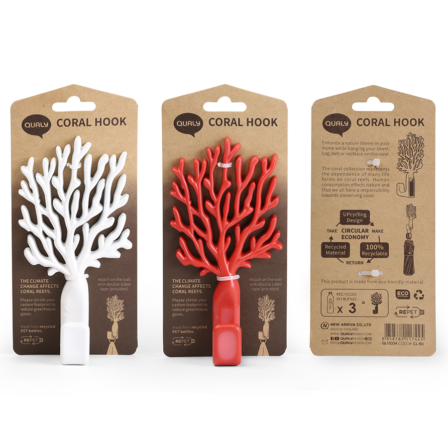 QL10334-RD Крючок coral красный Qualy  - Вид №5