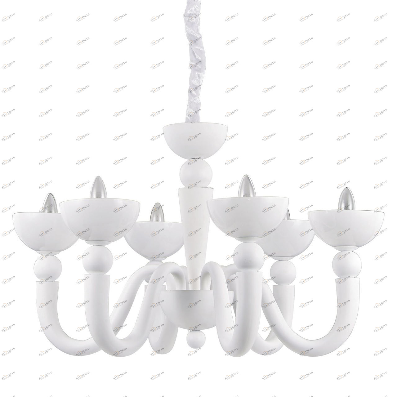 Подвесная люстра Ideal Lux Bon Bon SP6 IDEAL LUX ДИЗАЙНЕРСКИЕ, BON BON 057263 Белый 