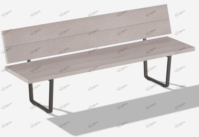 FAST Садовая скамейка из алюминия под дерево со спинкой Orizon sun-id-1420660