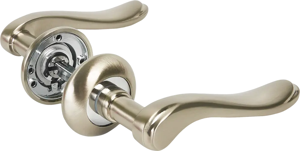 Дверные ручки FUARO Grazia TL54 с замком в стиле никель 85577761