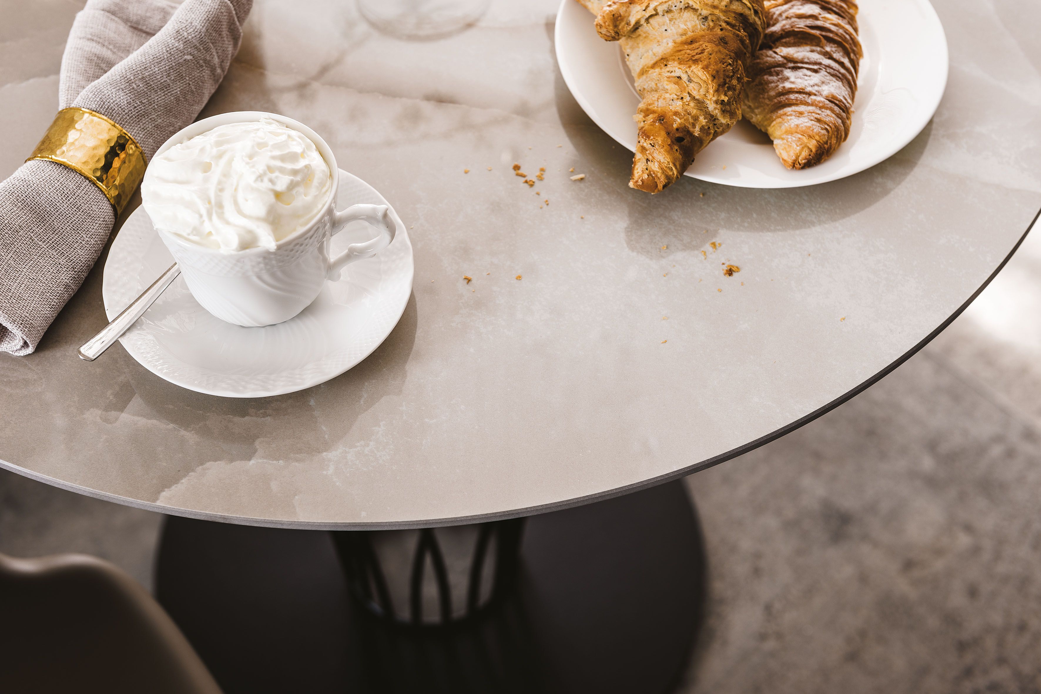 Круглый керамический стол и стальная основа Cattelan italia гнездо ARCH-00109469 - Вид №3