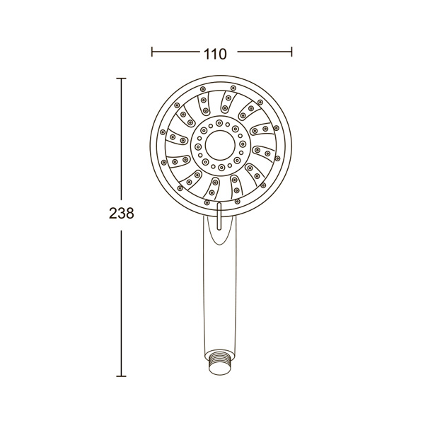 AGD 20.1203S B  Лейка для душа  ARGO kran  - Вид №1