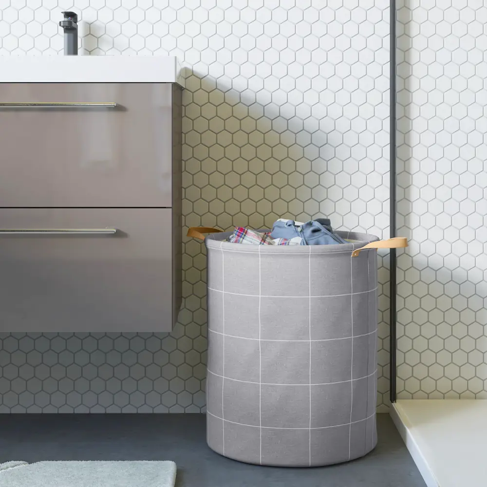 Корзина для белья Sensea Soft 60 л цвет серый STLM-2105711 - Вид №3