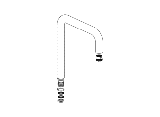 AQ1.12M10440 Однорычажный смеситель для раковины HEWI System-Armaturen  - Вид №8
