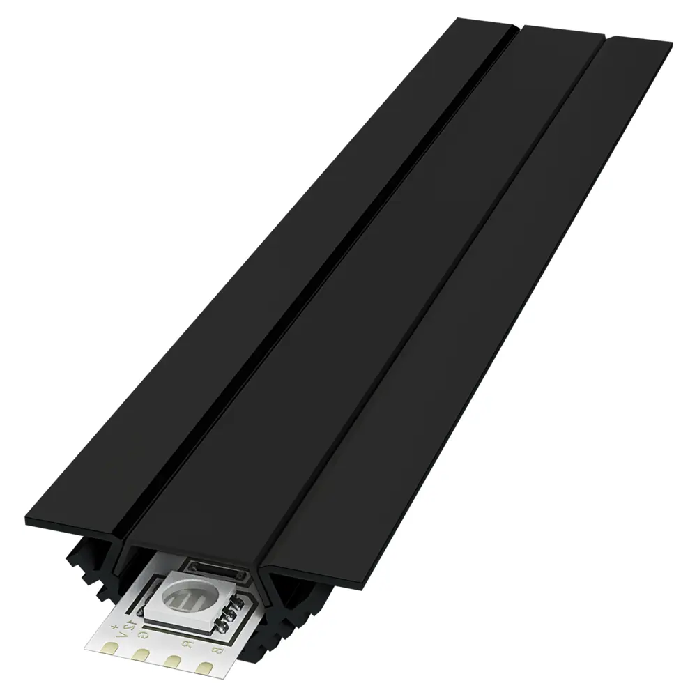 APEYRON Угловой алюминиевый профиль для LED-ленты с черным рассеивателем 82458034 STLM-0027601
