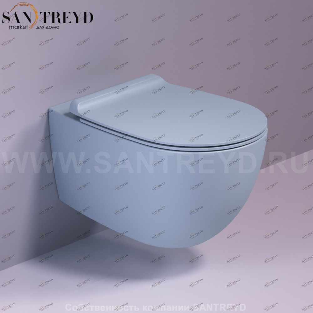 VI18TELAMATT Подвесной унитаз настенный Синий Simas Vignoni Италия