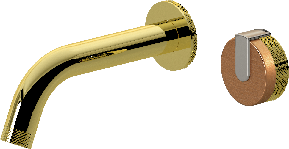 E-11535-R1BRG-L1PN-PB Настенный прогрессивный смеситель скрытого монтажа для раковины GRAFF MOD+