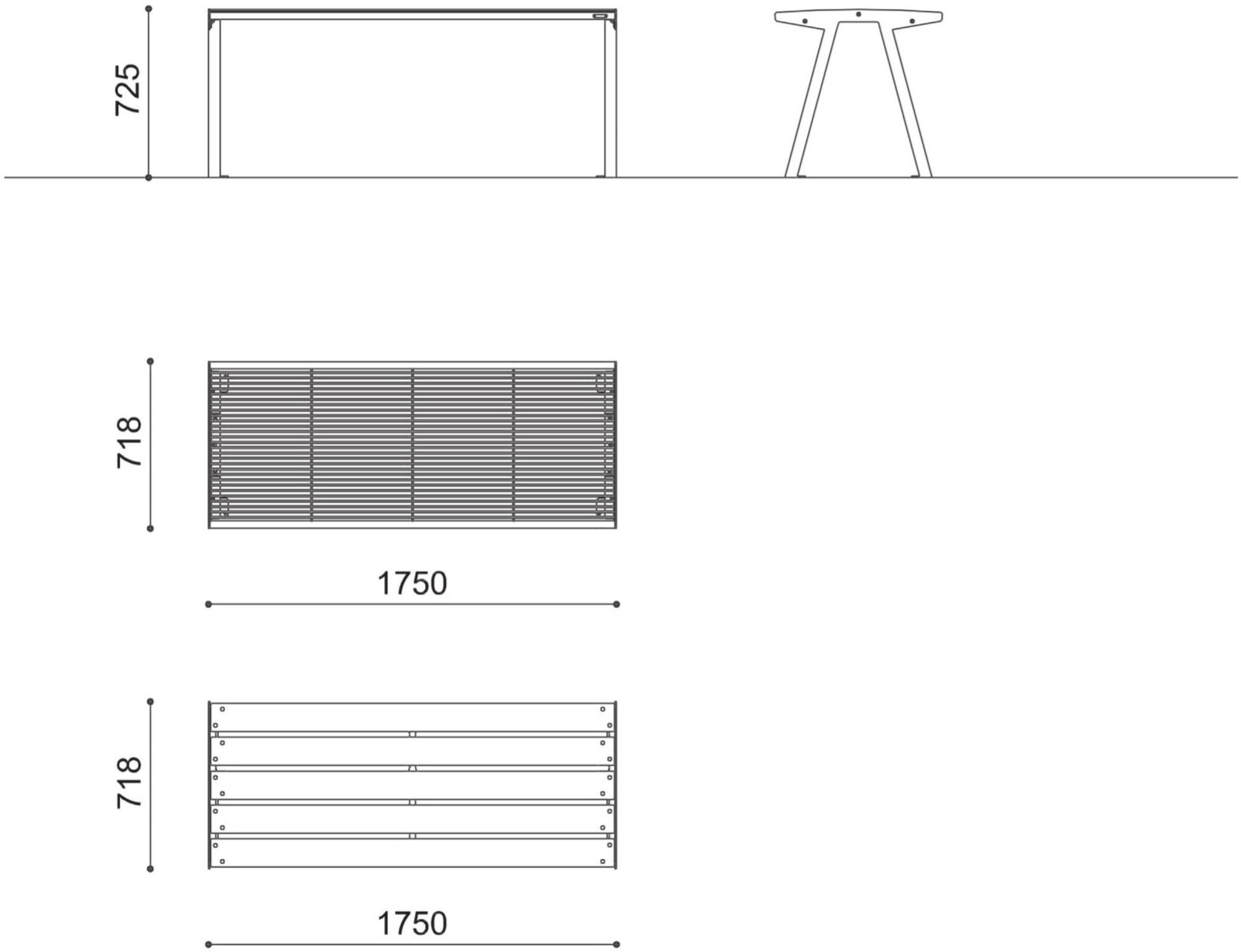 City Design Прямоугольный стол для пикника из стали и дерева Noale Noale ta-w - Вид №2