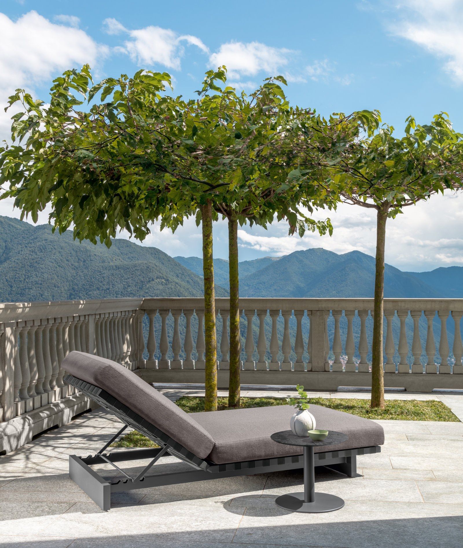 Садовая кровать с откидной спинкой из ткани Talenti Argo-alu ARCH-00097478 - Вид №3