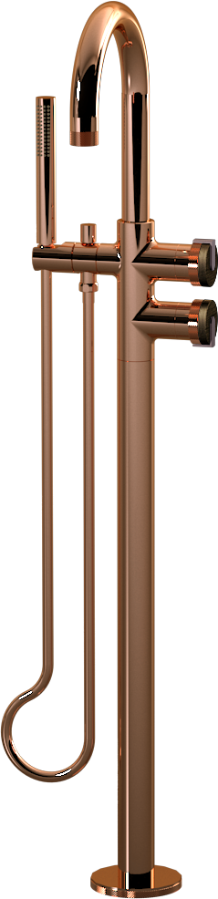 E-11554-R1VBB-L1OX-RG Смеситель напольный отдельностоящий (внешняя часть) GRAFF MOD+