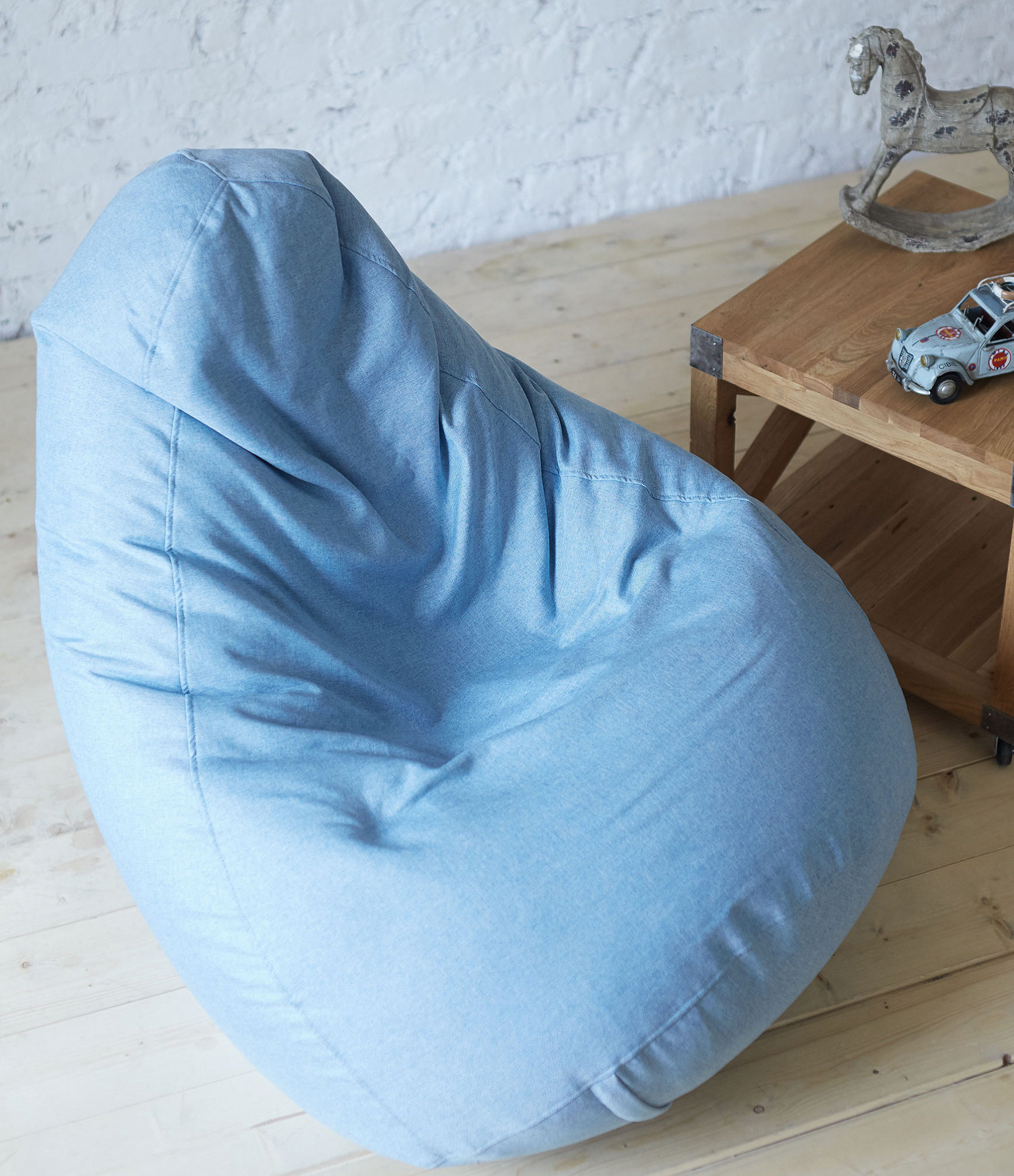 Кресло-мешок "Богемия" голубое Kiton 11 МАСТЕРСКАЯ КРЕСЛО  335309 Синий Santreyd  - Вид №1