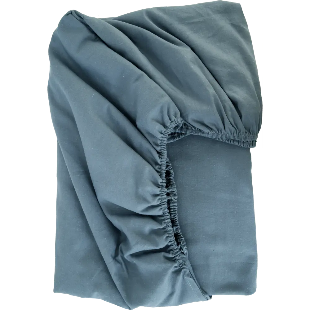 Простыня Tex Republic 28538 180x200 см сатин на резинке серо-синий STLM-2015328