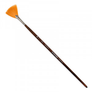 3103402 Кисть синтетика удлиненная ручка веерная длинная ручка №02 ХМ