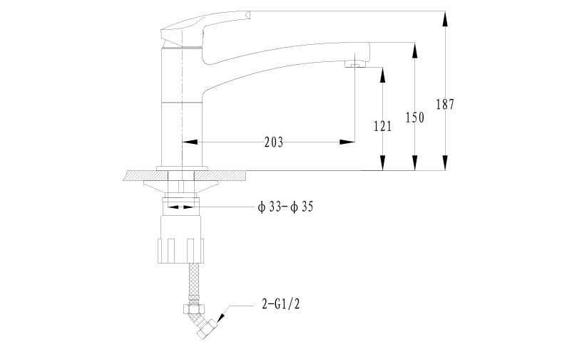 Кухонный смеситель 25235004 бежевый GranFest Ewigstein - Вид №1