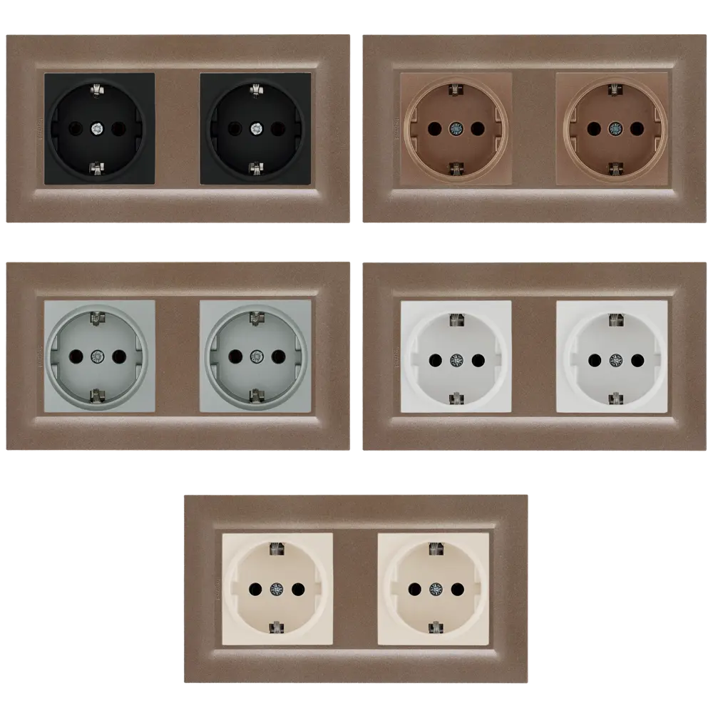 Рамка для розеток и выключателей Legrand Structura 2 поста, цвет шампань STLM-2039569 - Вид №1