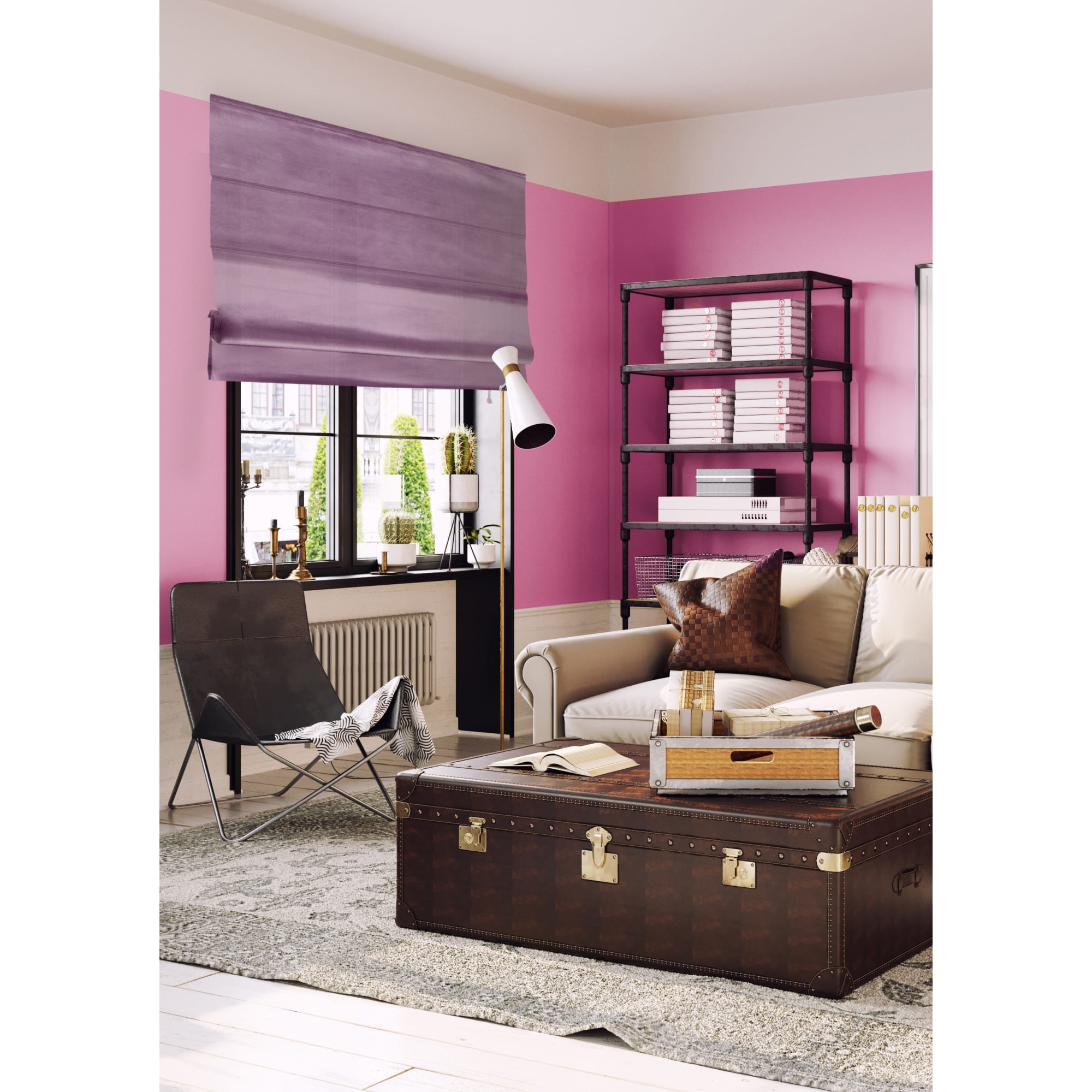 82411441 Штора римская Милфид140x190 см цвет лиловый Santreyd  - Вид №6