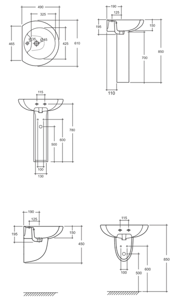 C454970WHI полупьедестал AM.PM Tender - Вид №1