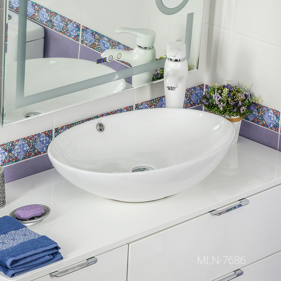 Накладная раковина melana mln-7686 7686-805 - Вид №3