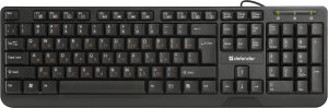 45710 проводная клавиатура officemate hm-710 ru,черный,полноразмерная usb Defender