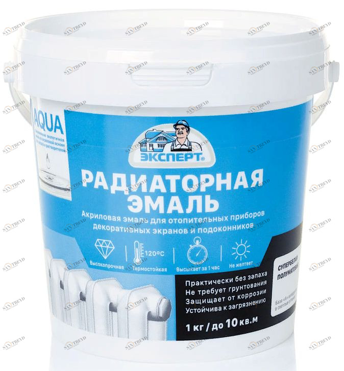 Эмаль акриловая для радиаторов Эксперт 1кг 5926