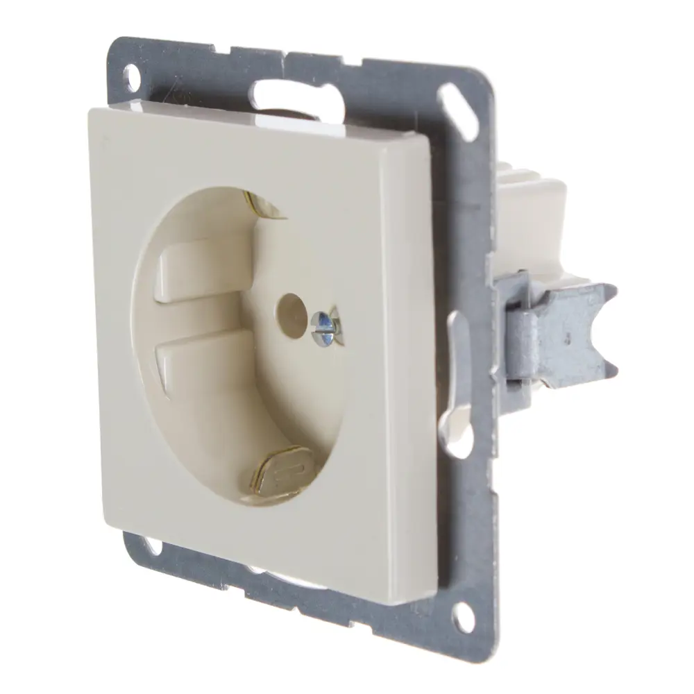 Розетка Jung EcoProfi с заземлением цвет бежевый STLM-2137981
