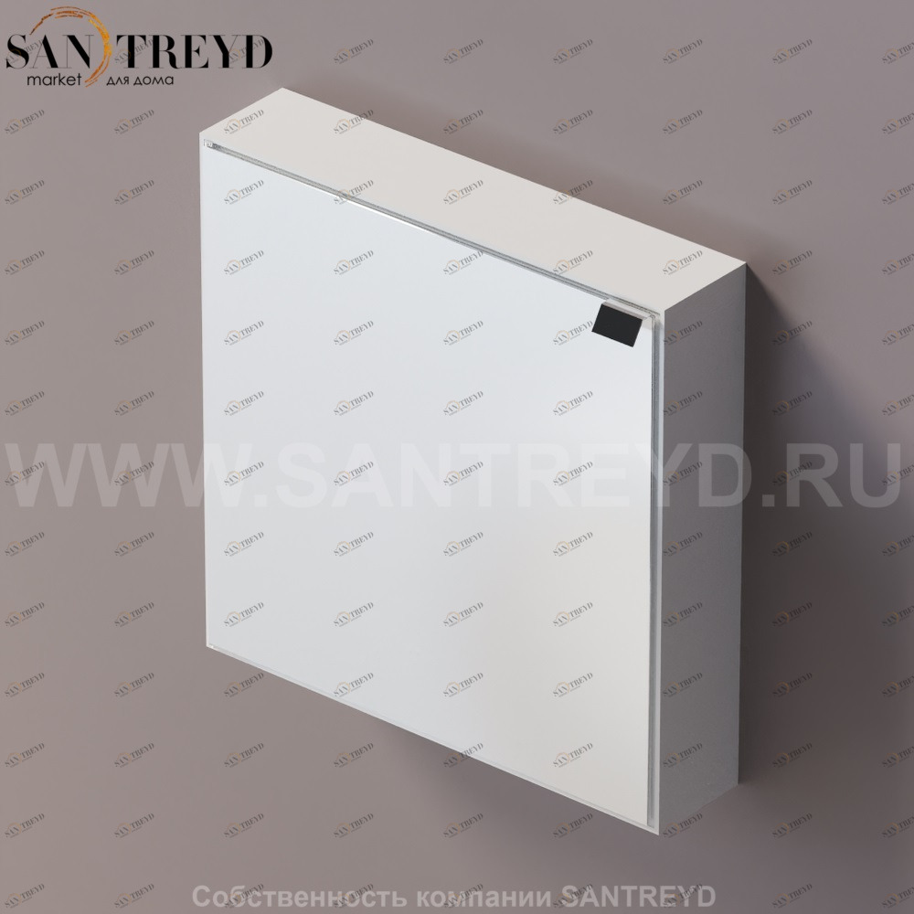 Agape 4x4 Шкаф с зеркалом 60 см в коробе из крашеного алюминия белый A4X4293Z
