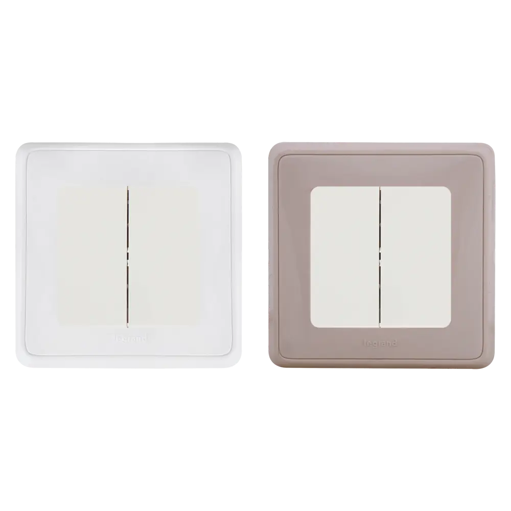 Выключатель встраиваемый Legrand Cariva 2 клавиши, цвет слоновая кость STLM-2004315 - Вид №1