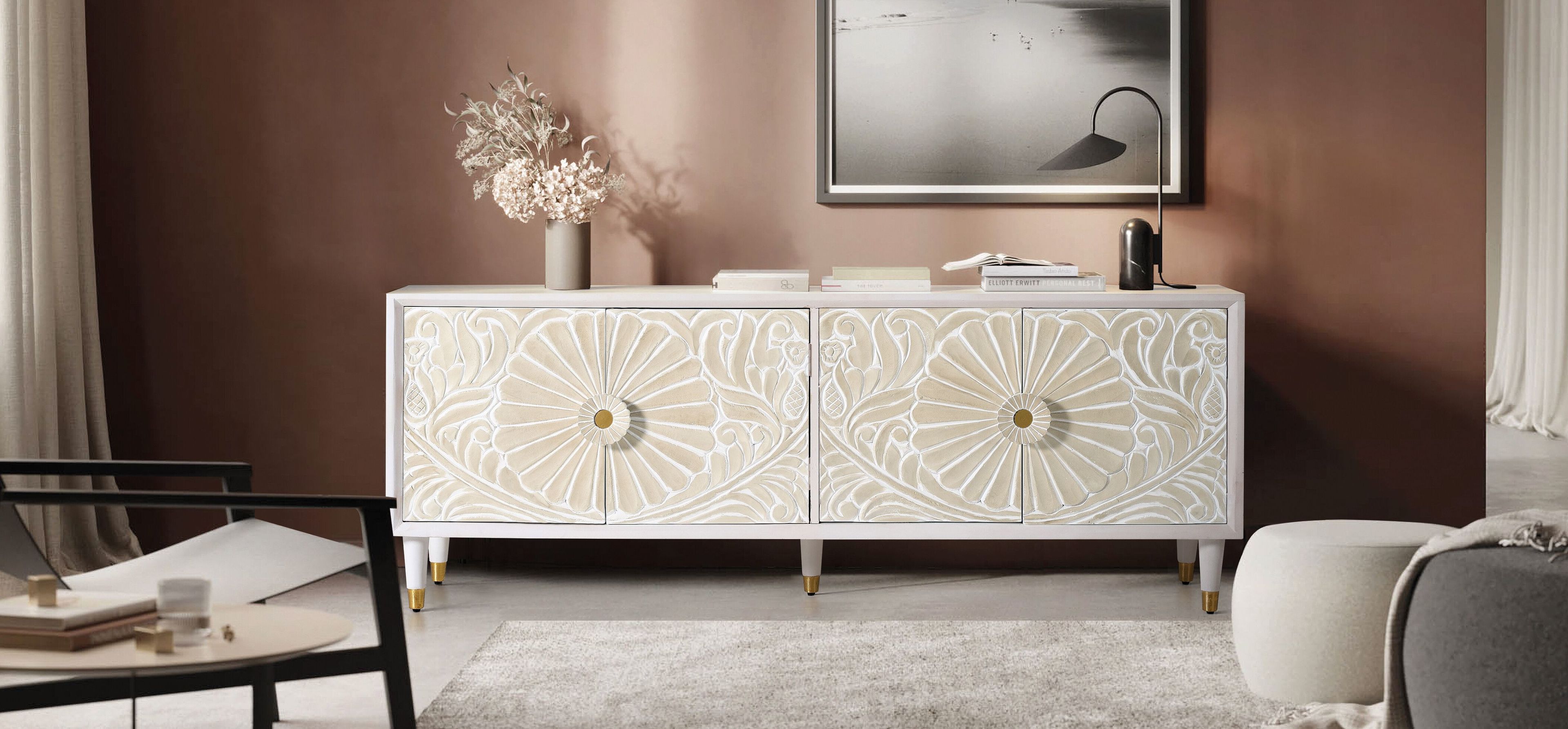 Шкаф для телевизора mango с распашными дверцами Giner y Colomer Bali ARCH-00113387 - Вид №2