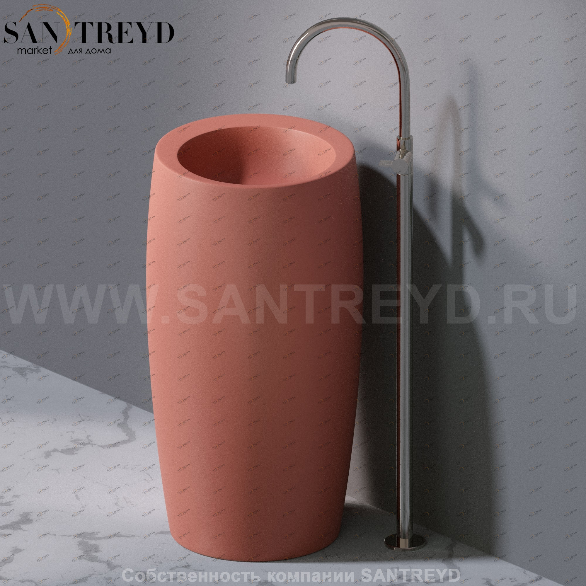 L100T0R0VT.142 Напольная раковина стоящая круглая A. e T. Italia SPOT AeT ITALIA TOTEM