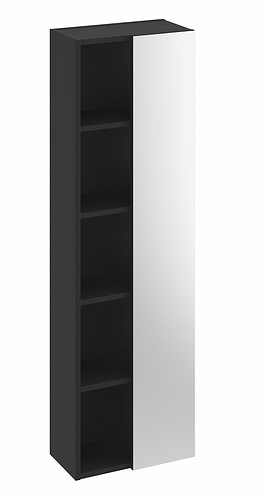 9742373111 IDO Elegant стеллаж, с зеркалом, 400 мм, темно-серый - Вид №6