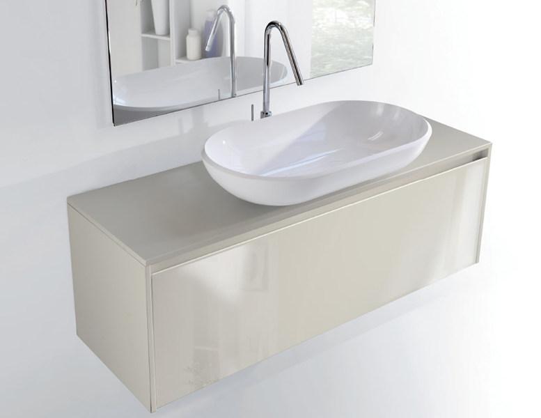 LASA IDEA Тумба под умывальник одинарная настенная, лакированная Metropolis sun-id-1479188 - Вид №1